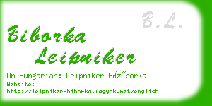 biborka leipniker business card